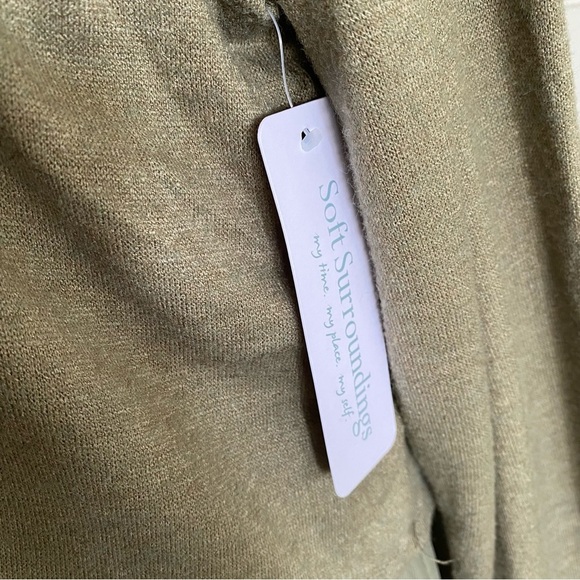 NWT Soft Surroundings Cassie Dress Olive Light Green Long Maxi Chiffon Size 3X - Picture 10 of 16